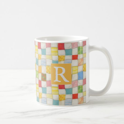Mug Couvre-théière fou Blanc + Texte / Or (Droite)