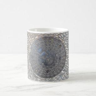 Mug Couvre-trou pavé pavé route gris