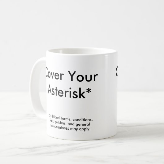Mug Couvrez votre Asterisk* (Devant gauche)