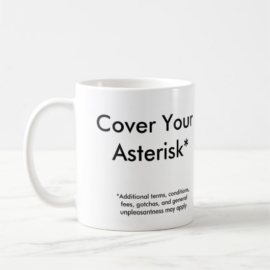 Mug Couvrez votre Asterisk* (Gauche)