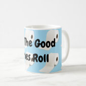 Mug Covid-19 Virus Toilet Papier bleu (Devant droit)