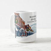 Mug Covington, VA Édition Hiver Saisonnière Salutation (Devant gauche)
