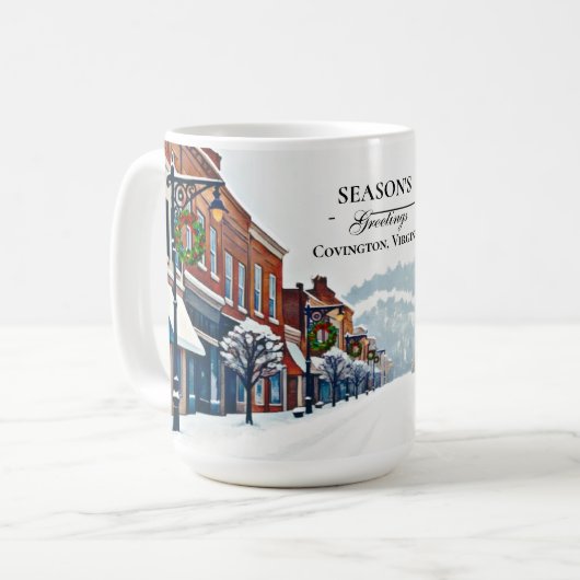 Mug Covington, VA Winter Edition Season's Greeting  (Devant gauche)