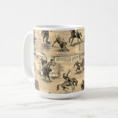 Mug Cow-boy de Rodéo Occidental Rétro Vintage (Devant gauche)