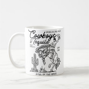 Mug Cow-boys Et Tequila Texas Cheval Équitation Countr