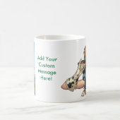 Mug Cow-girl inclinant son illustration de casquette (Centre)