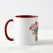 Mug Cow Print Bow Pink Red Roses Valentine's Day (Gauche)