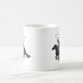 Mug Cowboy à cheval bourré courant avec lasso (Centre)
