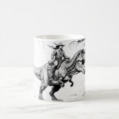 Mug Cowboy à cheval sur un dinosaure (Centre)