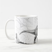 Mug Cowboy à cheval sur un dinosaure (Gauche)