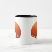 Mug Cowboy avec cheval Wild West coucher de soleil pay (Centre)