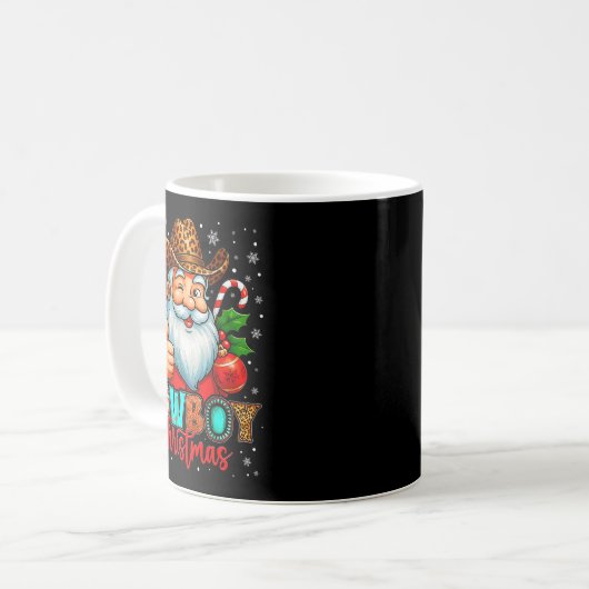 Mug Cowboy Christmas Santa Pajamas Xmas Men Boy Kids O (Devant gauche)