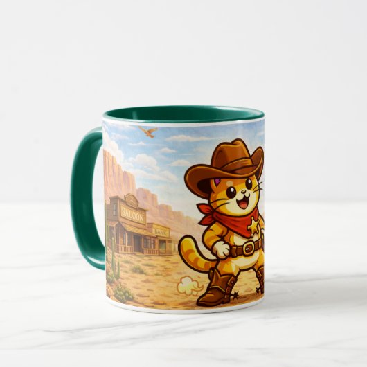 Mug Cowboy Cliff - Moustaches à travers le temps (Devant gauche)