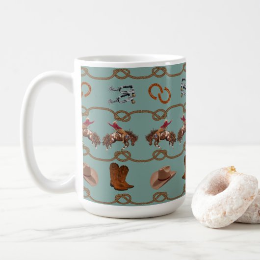 Mug Cowboy Country Western  (Avec donut)