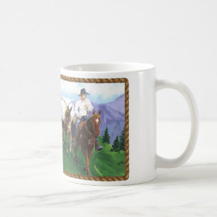 Mug Cowboy dans les montagnes