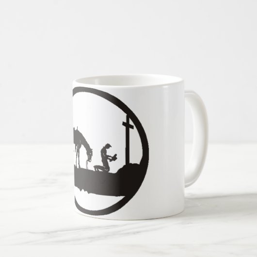 Mug cowboy de prière (Devant droit)