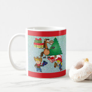 Mug Cowboy Enfants Et Cheval Cartoon Vacances Mug/Coup