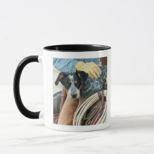 Mug Cowboy et chien sur le cheval