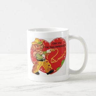 Mug Cowboy Hog Saint-Valentin Vintage