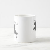 Mug cowboy lançant de l' équitation de lasso élevant d (Centre)