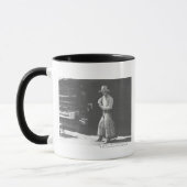 Mug Cowboy mangeant d'un beurre d'arachide Can. de (Gauche)
