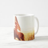 Mug Cowboy Portrait USA Flag Thème. (Devant droit)