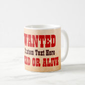 Mug Cowboy - Recherché mort ou vivant (Devant droit)
