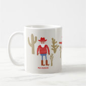 Mug Cowboy Santa Claus Christmas Custom Text (Gauche)