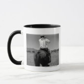Mug Cowboy sur un cheval avec deux marques (Gauche)
