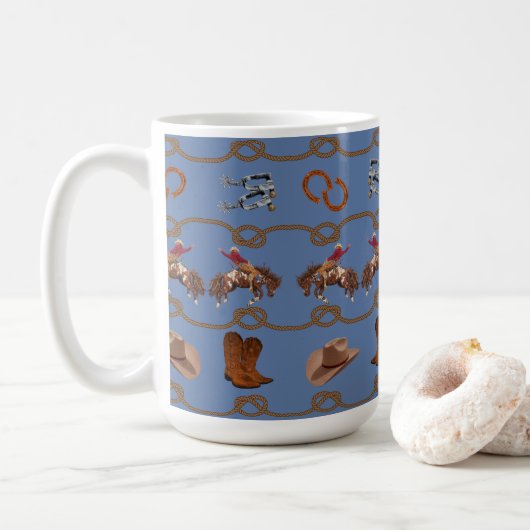 Mug Cowboy Western Country (Avec donut)