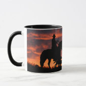 Mug Cowboy Wild Herd Horses Western (Gauche)