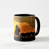 Mug Cowboys et Steers Sunset sud-ouest (Devant droit)