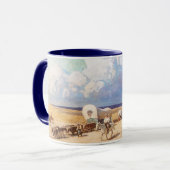 Mug Cowboys occidentaux vintages, Wagons couverts par  (Devant gauche)