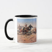 Mug Cowboys roping un boeuf, 1897 (huile sur la toile) (Gauche)