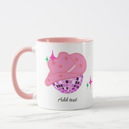 Mug Cowgirl Disco Rose Moderne (Gauche)