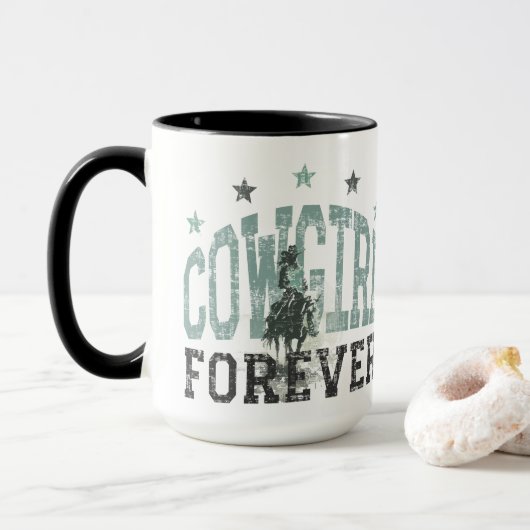 Mug Cowgirl Forever Western Trendy (Avec donut)