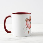 Mug Cowgirl Hat Boots Heart Valentine's Day (Gauche)