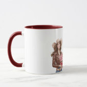 Mug Cowgirl Pink Roses Valentine's Day (Gauche)