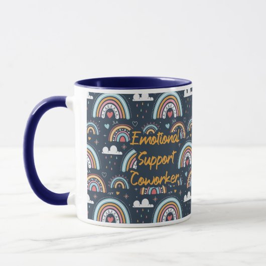 Mug Coworker Support Emotionnel. Cadeau Coworker (Gauche)