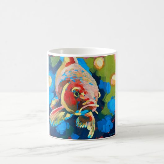 Mug Coy Fish Painting - Gift for Coy Fish Lovers (Centre)