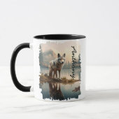 Mug Coyote par réflexion de Mountain Lake (Gauche)