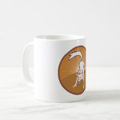 Mug Coyote Retro Sunset Vintage Wilderness Animal Art (Devant gauche)