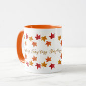 Mug Cozy automne & feuilles d'automne rustique (Devant gauche)