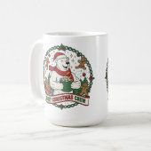 Mug Cozy Christmas Crew – Cute Polar Bear & Gingerbrea (Devant gauche)