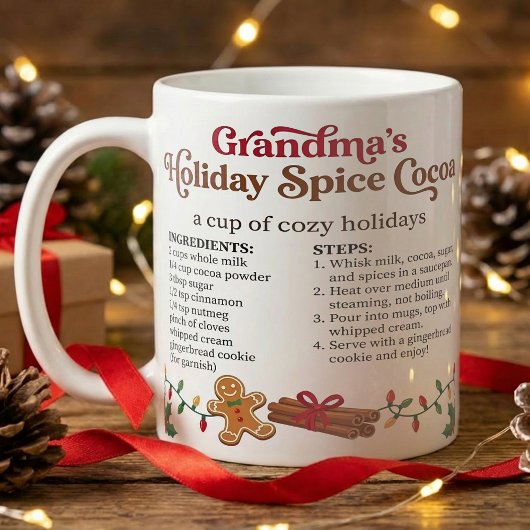 Mug Cozy Christmas, Cute Grandma Hot Chocolate Recipe
