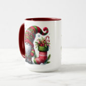 Mug Cozy Christmas Gnome Art – Festive Holiday (Devant gauche)