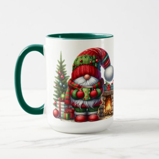Mug Cozy Christmas Gnome Art – Festive Holiday (Gauche)