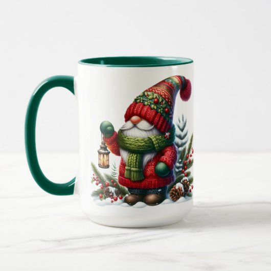 Mug Cozy Christmas Gnome Art – Festive Holiday (Gauche)