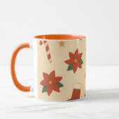 Mug Cozy Christmas Pattern with Gifts and Trees (Gauche)