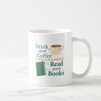 Mug Cozy Coffee & Book Lover Vintage Quote Design